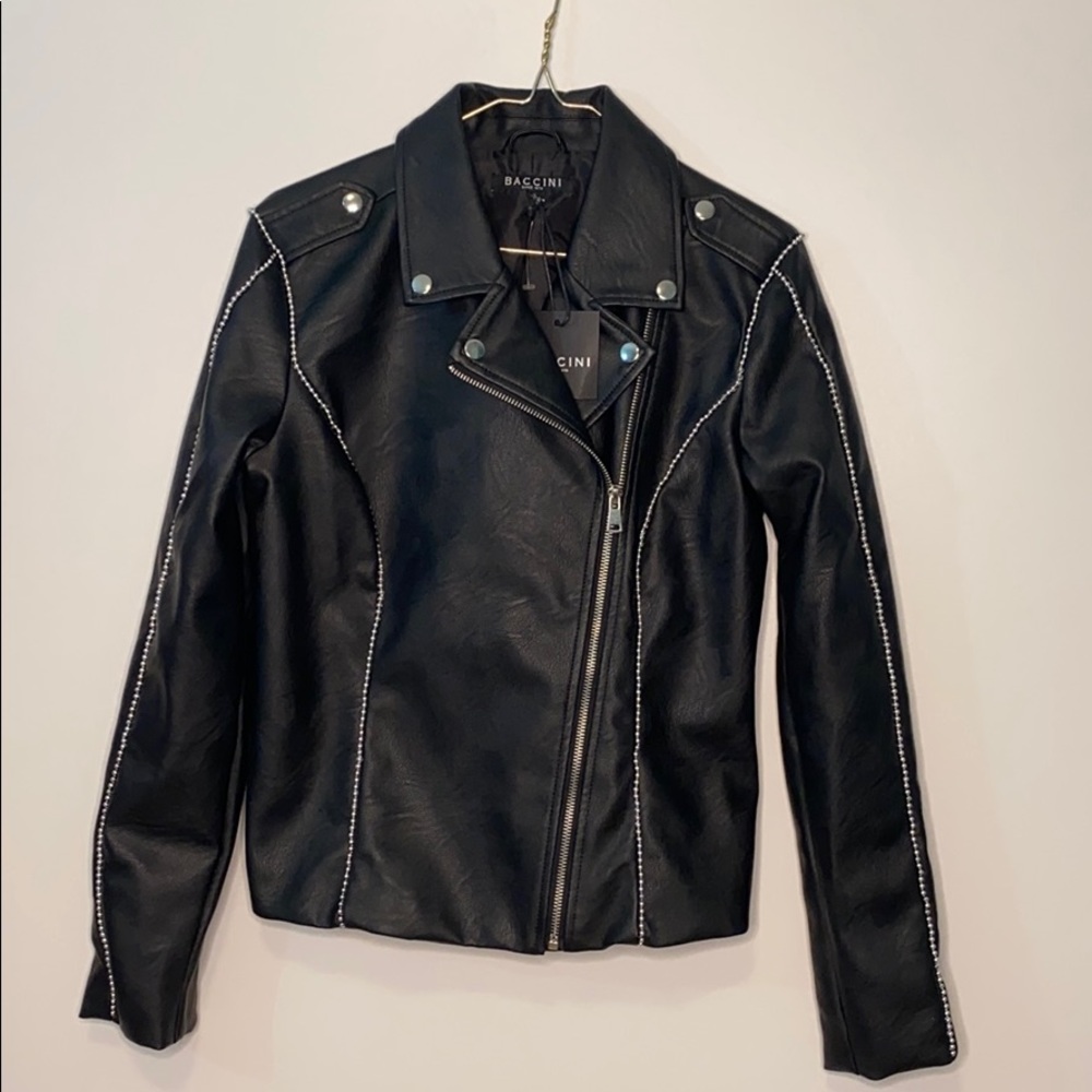 BACCINI FAUX LEATHER JACKET size S NWT - Picture 4 of 15